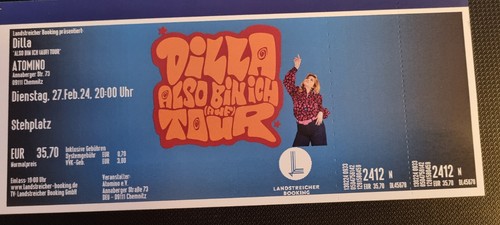 Konzertkarte für dilla - für,