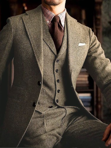 Wolle herren tweed - 70%wolle,