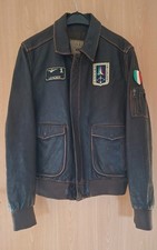 Seltene Designer Lederjacke Aeronautica Militare Pan 803 Gr: 52