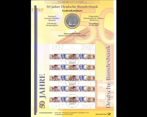 Brd numisblatt 2007 50 - numisblatt,