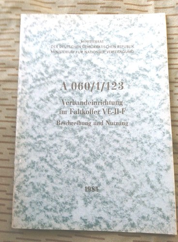 Nva vorschrift 060 123 - vorschrift, a