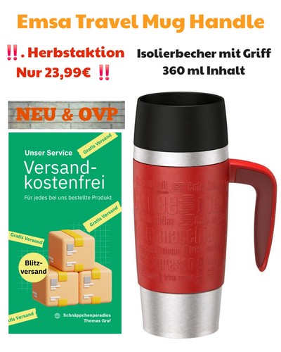 Emsa travel mug handle 360ml - travel,