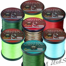 DELTEX GRIZZLY 300 & 1000M 4 & 8x Geflochtene Angelschnur High Tech 6 Farben Kva