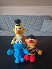 Tyco & Playkool Sesamstraße Ernie und Bert Plüsch Stofftiere Sammlung Vintage