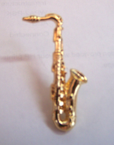 Saxophon emaille metall pin - metall,