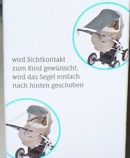 Universal Sonnensegel für Kinderwagen/Buggys mit Verdeck, 2 Stück, beige+schwarz