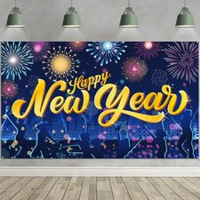 Buntes feuerwerk happy new - feuerwerk,