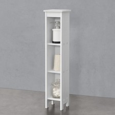 Standregal Bräcke 80x17x17 cm Weiß [en.casa]