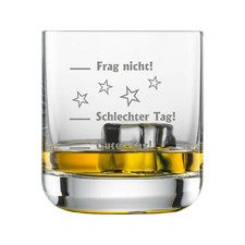 Whiskyglas Gravur Geschenk Whiskey Glas Geburtstag "Guter Tag Schlechter Tag"