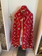 Bollywood Dupatta Rot Gold Sehr Schick Schal Tuch Indien India Indisch