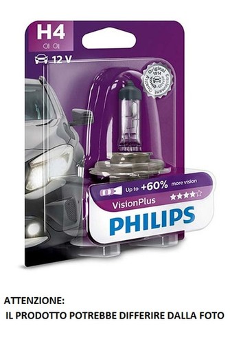 Philips vision plus lampe - h4,