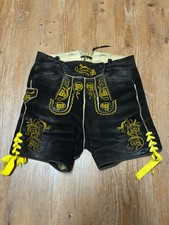 Kurze gelb lederhose aus - gelb,