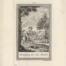 Bibel Altes Testament Vertreibung aus Paradies Weltgeschichte Kupferstich 19 Jhd