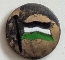 HANNOVER 96 alte, lange 5 cm Nadel FAHNE, 900 silber gepunzr, angelaufen, SELTEN