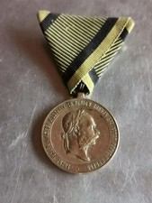 Sammlungsauflösung Kriegsmedaille 1873 Kaiser Franz Joseph am Band , Original