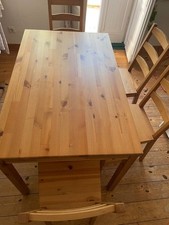 IKEA JOKKMOKK Esstisch mit 4 Stühlen antik gebeizt Massivholz SEHR GUTER ZUSTAND