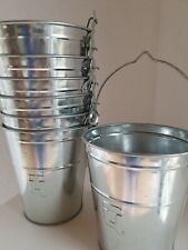 7x Blech Topf Eimer Blumentopf Übertopf Pflanztopf Metall Henkel