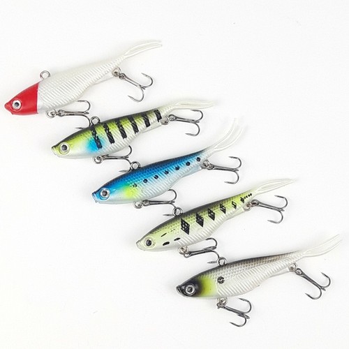 5er set tail shad - , v-tail