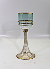 Jugendstil Weinglas, partielle türkise Kuppa, Nuppen, Trompetenfuß – 25131 -