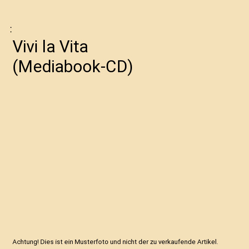 Vivi vita - vivi, (mediabook-cd)