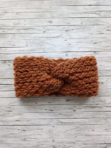 Stirnband orange schurwolle - stirnband,