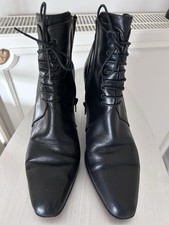 Schnur Stiefeletten 38,5 Leder Schwarz „Handschuh & Leder Berlin“  Boots hohwert