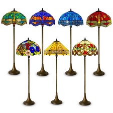 Tiffany Stehlampen Buntglas Handarbeit Stil für Zuhause und Büro Dekor UK