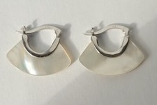 elegante Ohrringe Ohrstecker Silber 925 Echt Silber echter Perlmutt NEU