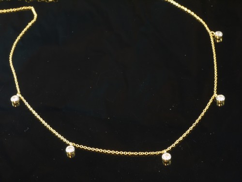 585 gold collierkette mit 5 - mit,
