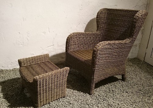 Ohrensessel tosca geflecht - ohrensessel,