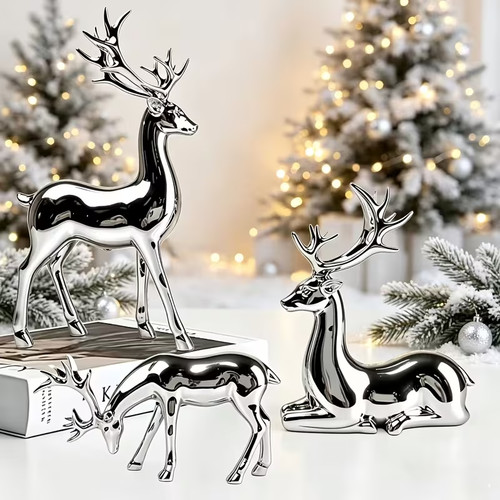 Hirsch deko figuren 3er - 3er, set