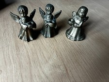 3x Kleiner Kerzenhalter  Kerzenständer aus Messing Engel  6 cm Weihnachtsengel