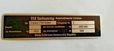 Typenschild ID-Plate Schild