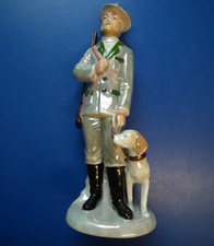 Porzellan Figur, Jäger mit