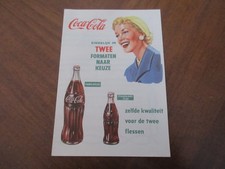 Sehr alte Coca-Cola Werbung 50er Jahre Broschüre Flyer Niederlande Flaschen vtg
