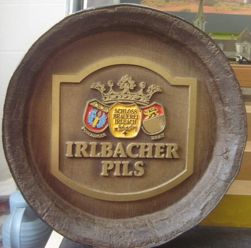 Brauerei werbeschild fassboden - brauerei,