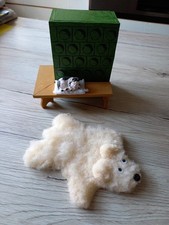 Kachelofen  mit Ofenbank für Puppenstube