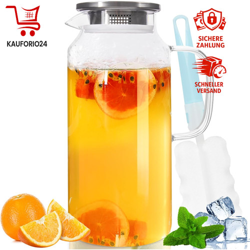 Glaskaraffe liter mit deckel - liter,