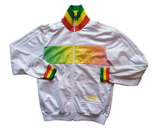 Adidas Chile 62 Jacke Shiny Wetlook weiß Rasta Jamaica Jacke Track Jacket S