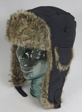 BRIGG Fliegerhaube Fliegermütze Fellmütze Webpelz Tschapka Winter Mütze schwarz 