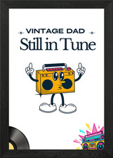 Vintage Dad Still in Tune gerahmtes Wandbild Poster Leinwanddruck Bild