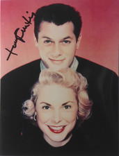 Tony Curtis (+) orig. Autogramm  20x25 mit Janet Leigh