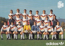 DFB Deutschland Mannschaftsbild Mannschaftskarte Mannschaftsfoto ca '88