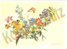 Künstler AK Oskar Kokoschka nach einem Blumenaquarell Sommerblumen Verlag Zürich