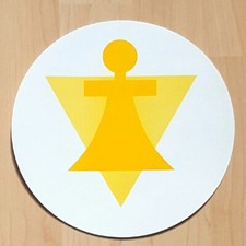 Gelbe große Engelkarte von