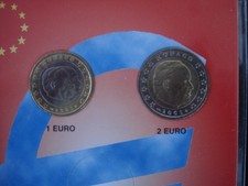 Monaco 1 + 2 Euro Kursmünzen