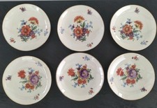 Johann Seltmann Vohenstrauß 6 schöne Teller 12 cm Blumen Dekor