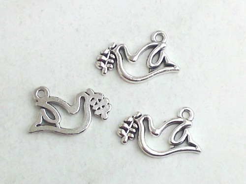 Anhänger taube 13x19mm - anhänger,