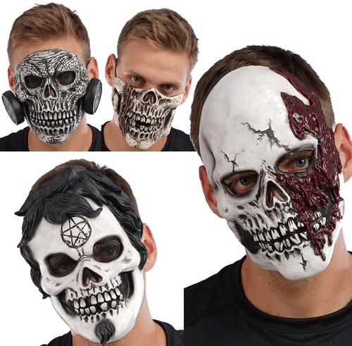 Skelett halloween maske - skelett,