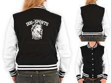 Damen College Jacke - Collie Motiv - Langhaar Collie - Hunderasse Collie Jacke